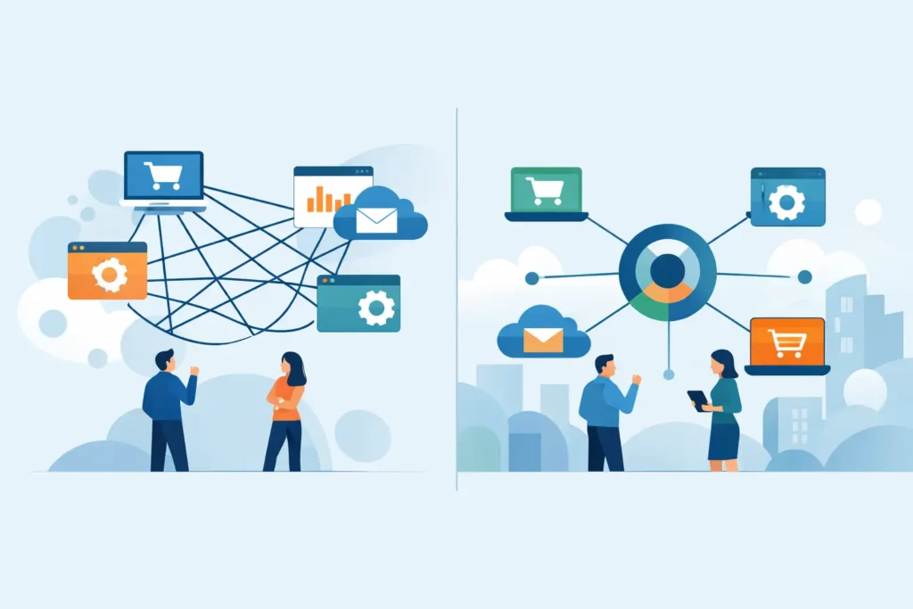 Point-to-Point Versus Hub Integration for Growing Businesses